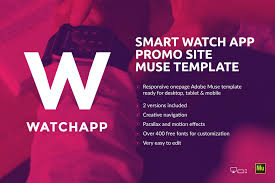 smart watch app promo muse template