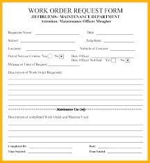 It Service Request Template Work Order Example Free