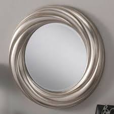 Contemporary Round Wall Mirror Swirl