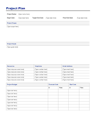 Free Project Plan Template Word Marketing Budget Template