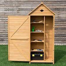 Costway Wooden Garden Shed With Slope