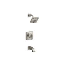 shower faucet in brushed nickel