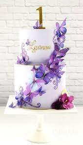 15 Best 1st Baby Birthday Cake Designs Butterfly Birthday Cakes Art  gambar png