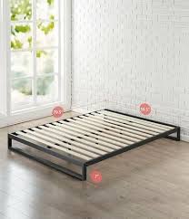 Metallic Black Steel Platform Bed