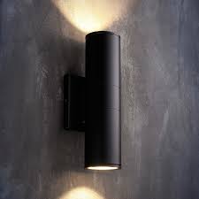 Shop Tutum 20w Led Wall Lamp Cylinder Up Down Light Black Overstock 28253549
