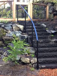 The one stop shop for everything deck related. Exterior Modern Handrail For Backyard Steps Seattle Wa Blackbird Iron Design
