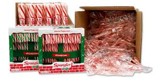 Loop the end of the fishing line or thread and knot it to keep the candy and beads from sliding off. Candy Canes Spangler Candy