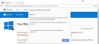 Home » browser hijacker » your computer is infected with a dangerous virus. Remove Your Pc Is Infected With Viruses Pop Ups Microsoft Scam