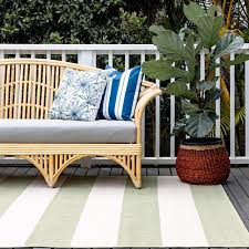 White Striped Marella Outdoor Cushion