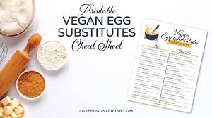 vegan egg subsutes free printable