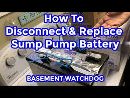 Replace Disconnect Sump Pump Battery