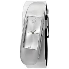 white leather wrist watch