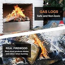 Utheer Gas Fireplace Logs Set Ceramic