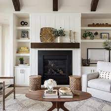 Cabinets Flank Fireplace Design Ideas