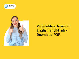 vegetables names in english and hindi