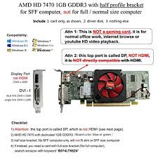 Amd Radeon Hd 7470 1gb 1024mb Low Profile Video Card With