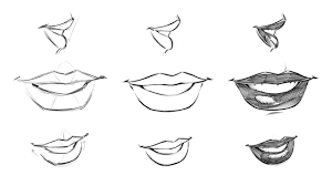 how to draw comic style female lips
