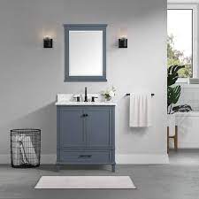 Blue Gray With Marble Vanity Top