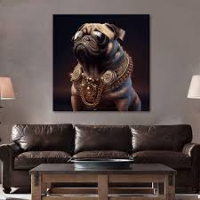 A Cool Pug Tempered Glass Wall Art