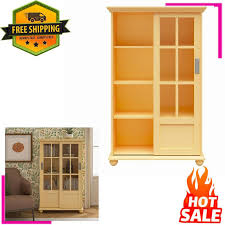 Bookcase With Sliding Glass Doors