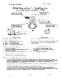 robus low vole fire rated downlight