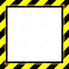 Warning Sign Yellow Black Stripe Frame Template Background Copy