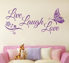 Live Laugh Love Erfly Flower Wall