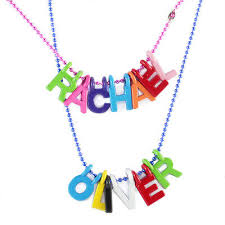 personalised name necklace colourful
