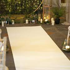 plain cream wedding aisle runner runrug