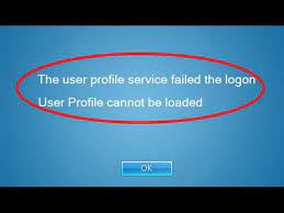 service failed the logon user profile