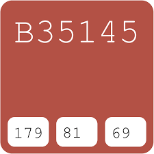 1829 Oriental Red B35145 Hex Color Code Schemes Paints