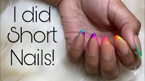 short nails easy nail art tutorial