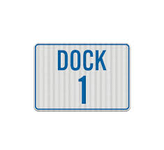 for loading dock number decal