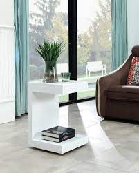 By sauder (1) marble grey hexagon accent table. Aramis White Modern Side Tables Contemporary Side Tables