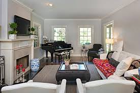 grand piano traditional living room