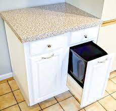 pull out trash can to a cabinet