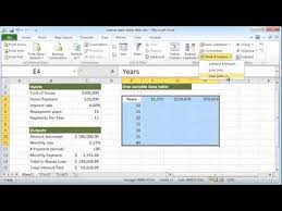 One Variable Data Table In Excel 2010
