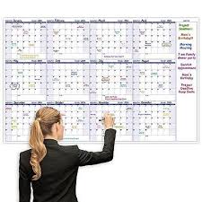 Yearly Wall Calendar Dry Erase