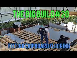 building a garden room laying chipboard