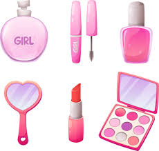 trendy pink color cosmetics