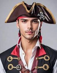 men pirate cosplay fancy dress face