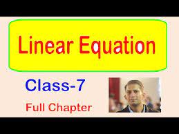 Linear Equation Class 7 Maths Cbse
