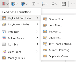 excel highlight cell rules less than