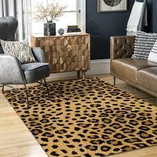 leopard print woolen carpet for home