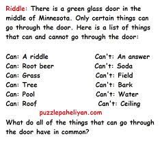 Green Glass Door Riddle With Answer