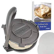 10 Inches Cast Iron Tortilla Press With Free 100 Pieces Oil Paper  gambar png