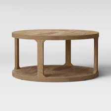 Round Natural Wood Coffee Table Hot