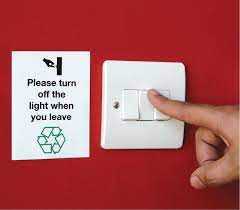 If the dimmer controls any recessed lights it may be that the dimmers temperature limit switch is turning the power off to the light. Please Turn The Light Off When You Leave Signage From Stocksigns Www Stocksigns Co Uk Energy Conservation Save Energy Light Sign