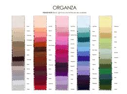 Organza Color Chart French Novelty