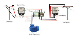 single phase motor connection earth